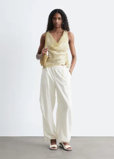 & Other Stories Parachute Trousers In White