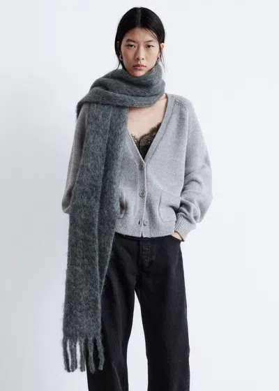 & Other Stories Patch-pocket Cardigan In Gray