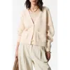 & Other Stories Patch Pocket Wool & Cotton Cardigan In Neutral