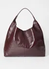 & Other Stories Patent-leather Tote In Red