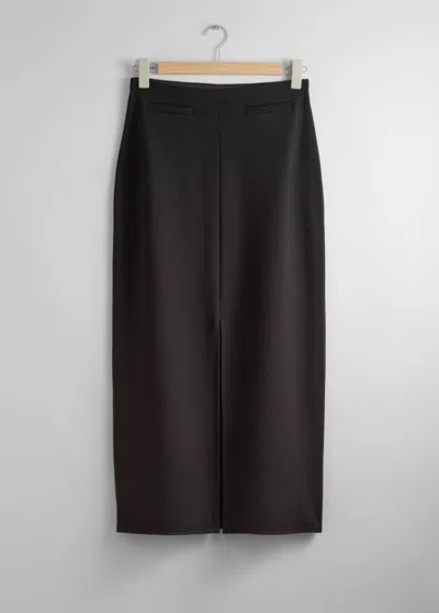 & Other Stories Pencil Maxi Skirt In Black