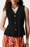 & Other Stories Peplum Knit Vest In Black