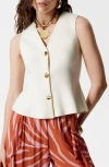 & Other Stories Peplum Knit Vest In White