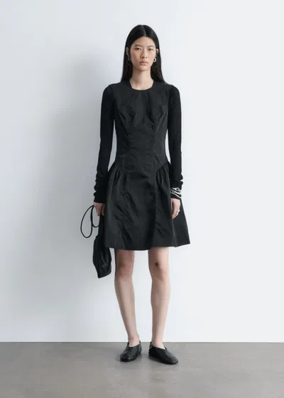 & Other Stories Peplum Mini Dress In Black