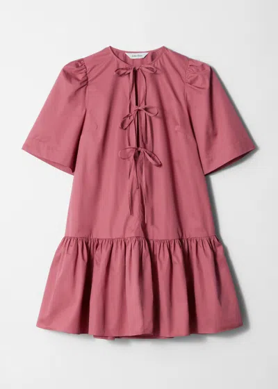 & Other Stories Peplum Mini Dress In Pink