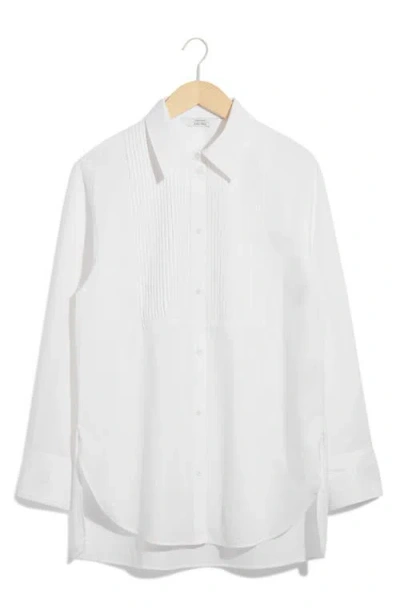 & Other Stories Pleated Shirt In White