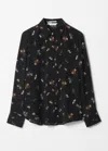 & Other Stories Pintuck-detailed Silk Shirt In Black