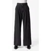 & Other Stories Belted Wide Jean Jeans With Front Seam Detail In Black Dark