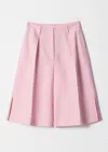 & Other Stories Pleated Bermuda Shorts In Pink
