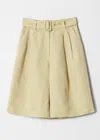 & Other Stories Pleated Bermuda Shorts In Yellow