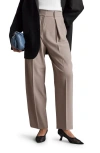 & Other Stories Tailored Tapered Trousers In Khaki Dusty