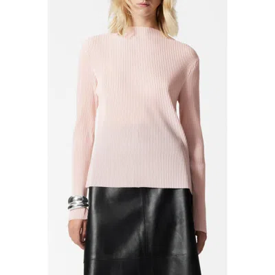 & Other Stories Pleated Top In Pink Dusty Light