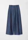 & Other Stories Pleated Wool Trousers In Blue