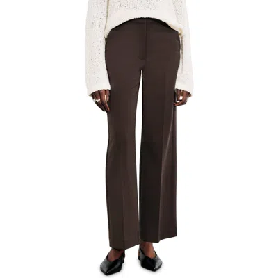 & Other Stories Press Crease Pants In Brown Dark