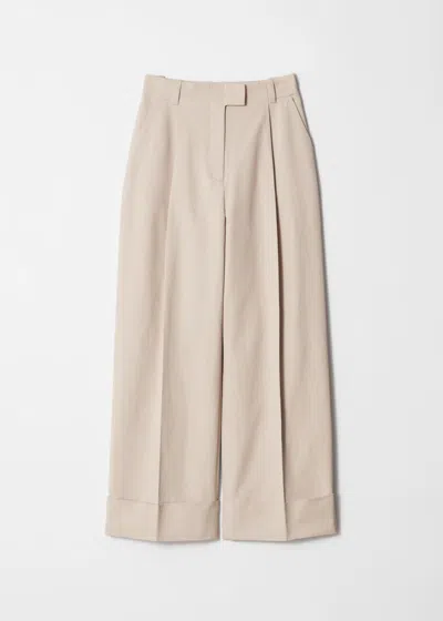 & Other Stories Press-crease Trousers In Beige