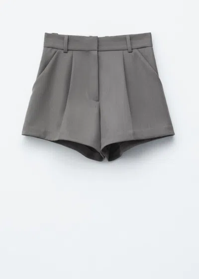& Other Stories Press-crease Wool Shorts In Gray
