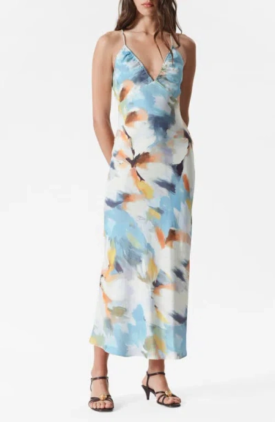 & Other Stories Print Maxi Satin Slipdress In Multi