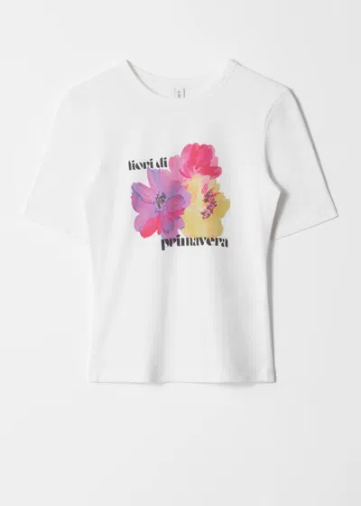 & Other Stories Print T-shirt In White