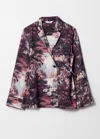 & Other Stories Printed Satin Shirt Blazer In Purple