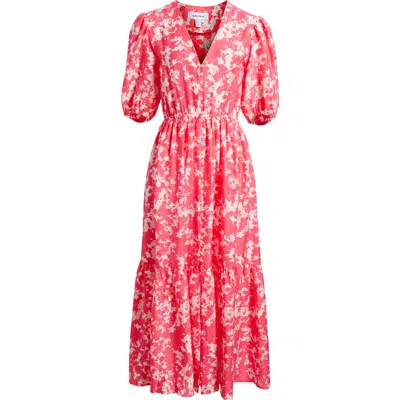 & Other Stories Puff Sleeve Maxi Dress In Pink