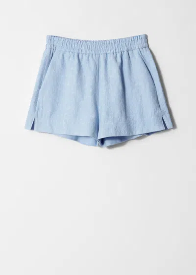 & Other Stories Pull-on Jacquard Shorts In Blue