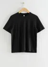 & Other Stories Relaxed Crewneck T-shirt In Black