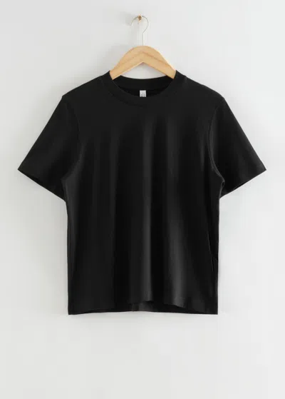 & Other Stories Relaxed Crewneck T-shirt In Black