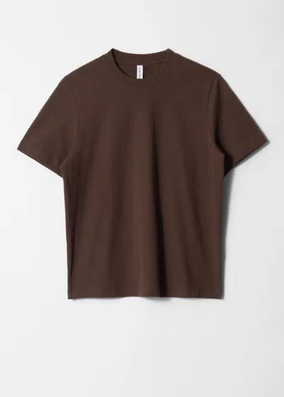 & Other Stories Relaxed Crewneck T-shirt In Brown