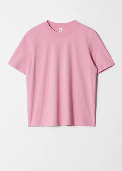 & Other Stories Relaxed Crewneck T-shirt In Pink