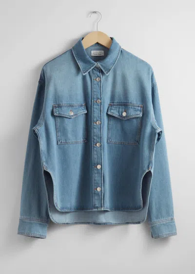 & Other Stories Relaxed Denim Shirt In Blue