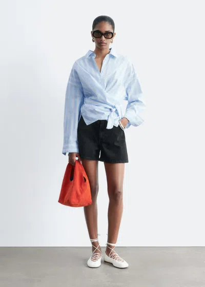 & Other Stories Relaxed Denim Shorts In Black