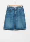 Shop & Other Stories Relaxed Denim Shorts In Blue