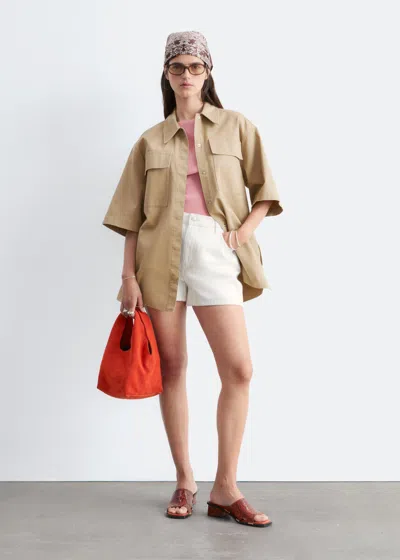 & Other Stories Relaxed Denim Shorts In Neutral