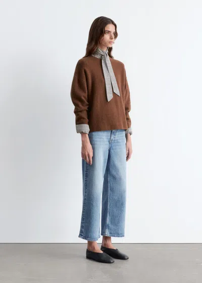 & Other Stories Relaxed Fit Knitted Sweater In Brown