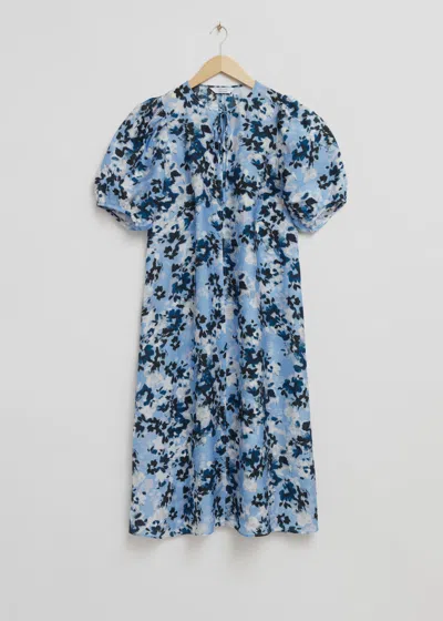& Other Stories Relaxed Puff Sleeve Midi Dress