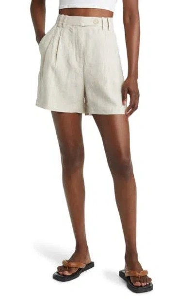& Other Stories Releaxed Fit Linen Shorts In Neutral