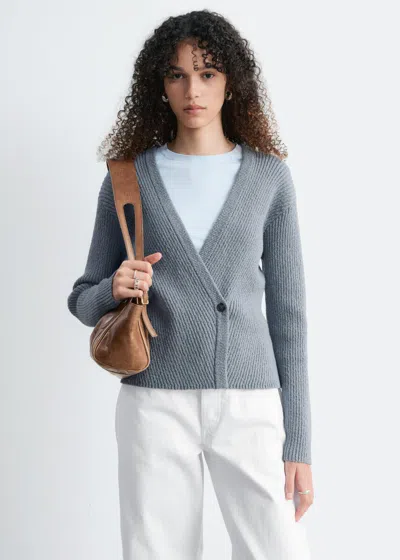 & Other Stories Ribbed Cardigan In Gray