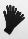 & Other Stories Ribbed Cashmere Gloves In Black