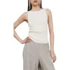 & Other Stories Ribbed Tank Top In White Dusty Light