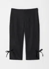 & Other Stories Ribbon-detailed Capri Trousers In Black