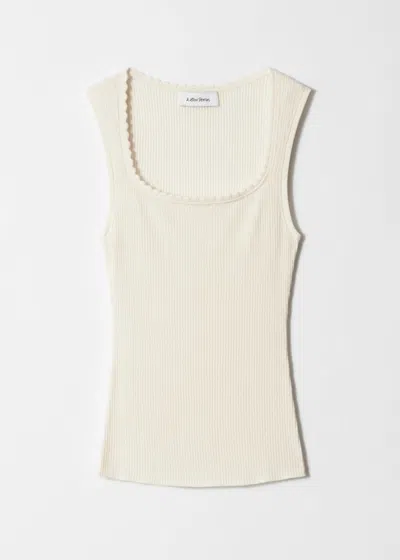 & Other Stories Rib-knit Tank Top In White