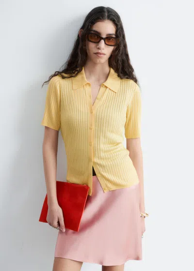 & Other Stories Rib-knit Top In Yellow