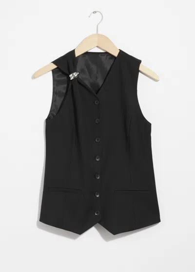 & Other Stories Ring-detailed Vest In Black