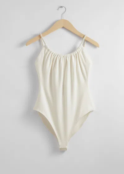 & Other Stories Rope-strap Bodysuit In White