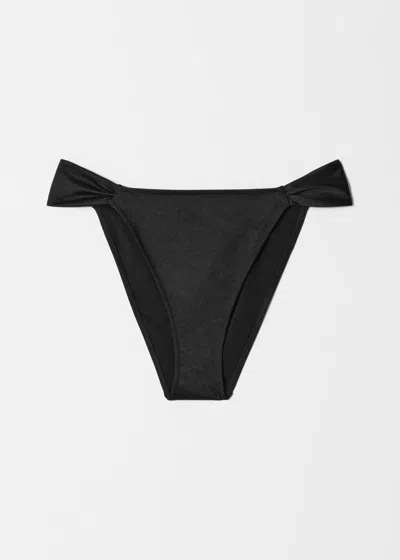 & Other Stories Ruched Bikini Briefs In Black