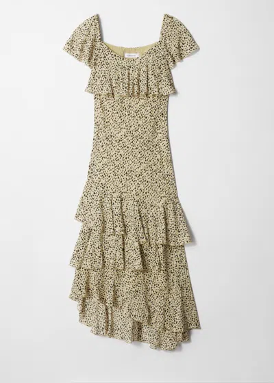 & Other Stories Ruffle Maxi Dress In Neutral