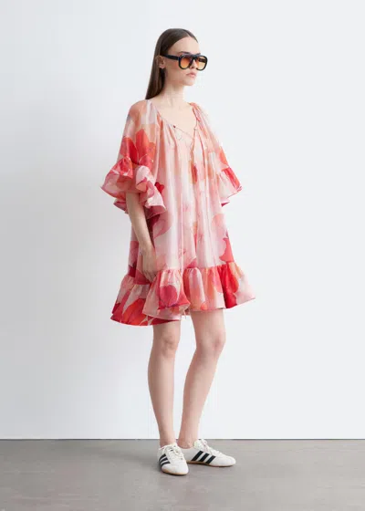 & Other Stories Ruffle Mini Dress In Multi