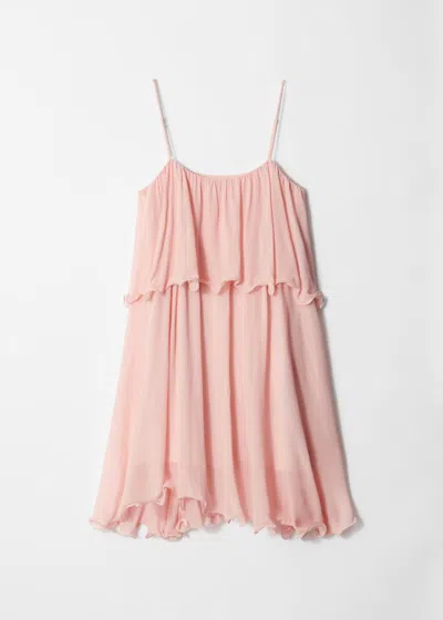 & Other Stories Ruffle Mini Dress In Pink
