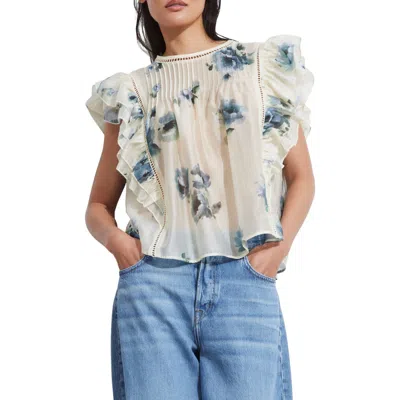 & Other Stories Ruffle Sleeveless Top In Bill All Over Print