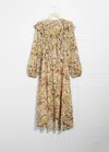 & Other Stories Ruffle-trimmed Midi Dress In Yellow